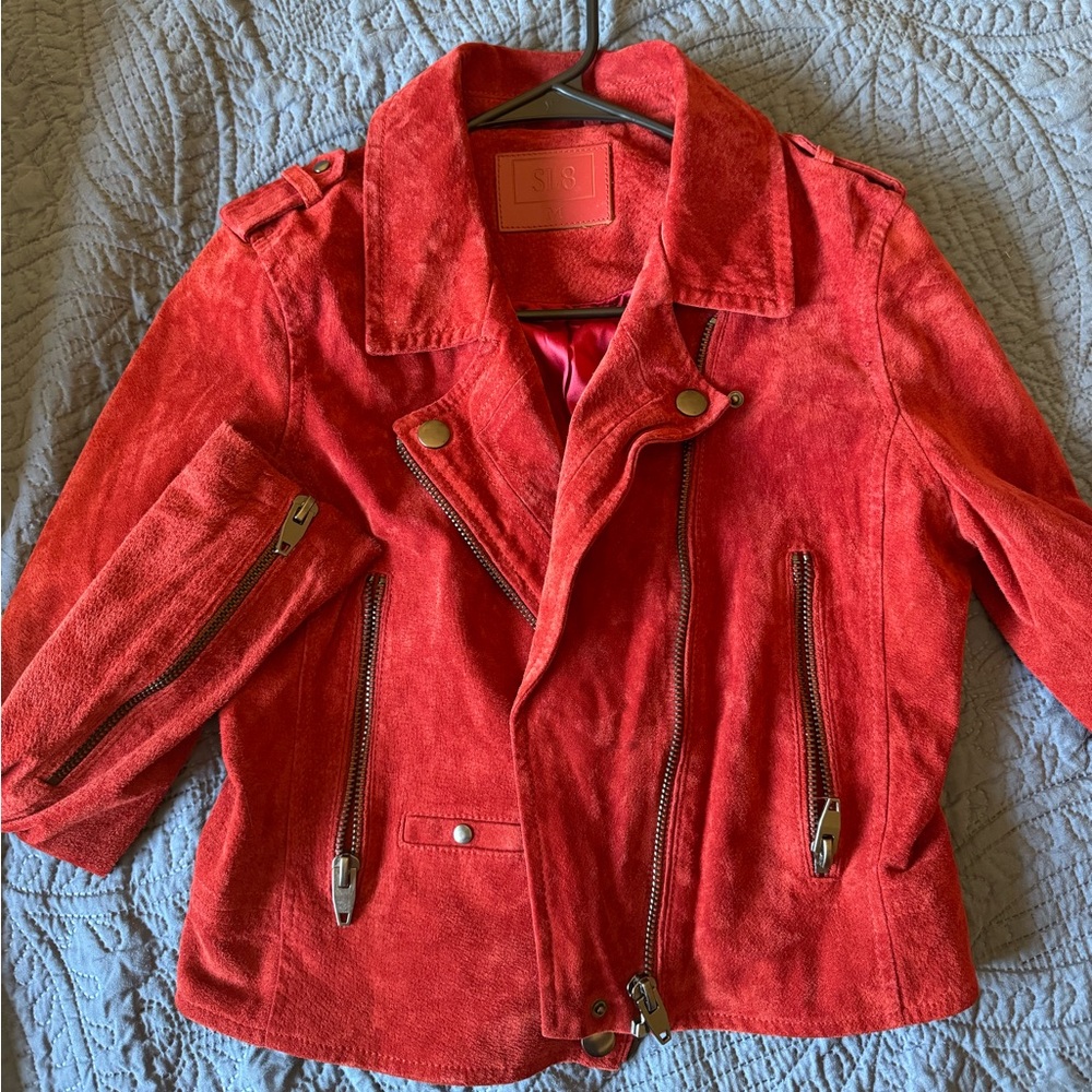 Vintage SL8 blanknyc suede leather jacket - red - size medium -perfect condition